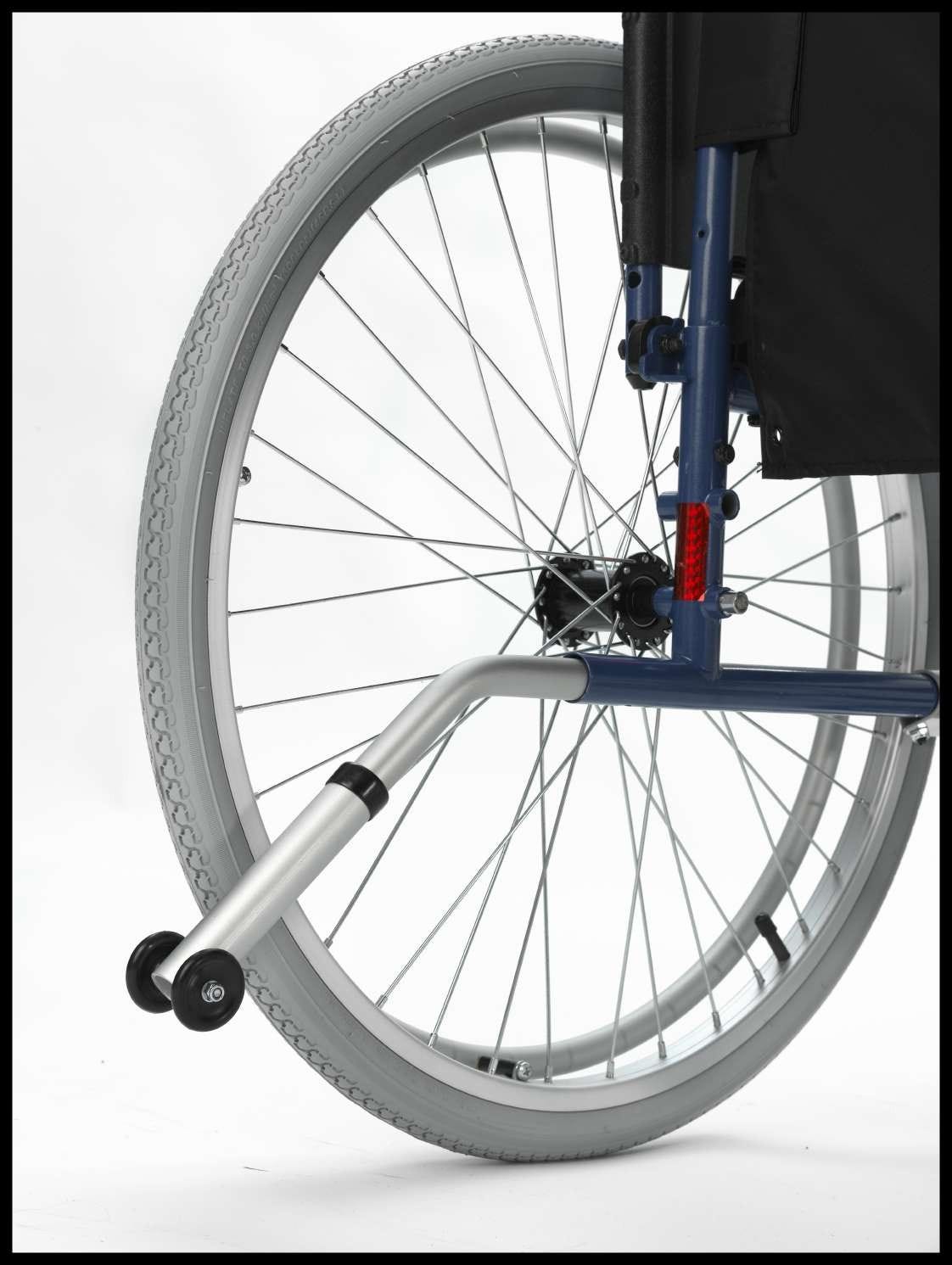 Utile accessorio per carrozzina Action 3 con ruotine passaggi stretti - Rotelline Anti-ribaltamento