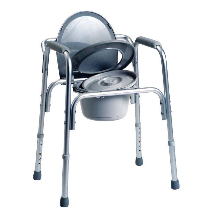 IELSH Sedile da Bagno Sedia da Doccia per Anziani e Disabili con Rotelle,  Sedia WC Doccia con Rotelle Pieghevole, Sgabello Bagno Doccia, Massimo  Carico 120 kg, Una Sedia Doppio Scopo : 